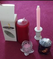 Lot de bougies et porte-bougies neufs/Lot Kerzen und Kerzen.