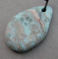 ♥ ANHÄNGER / LARIMAR - ATLANTIS STEIN / MASSIV / TRÄNE ♥
