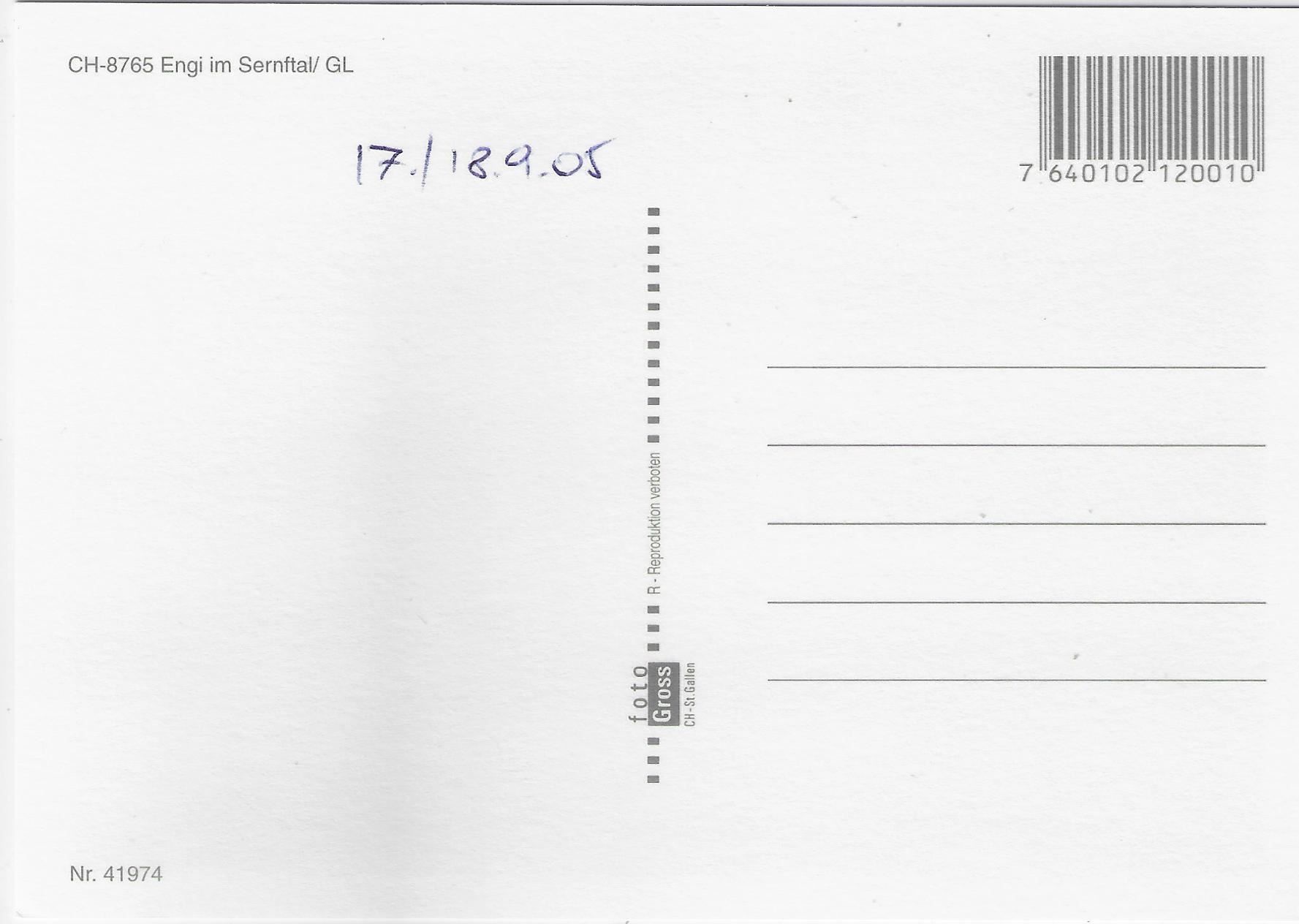 Cartoline postali: Engi GL - Generalansicht – Usato da Ettingen venduto da Kartenplanet 1