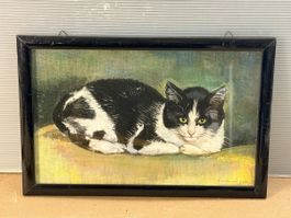 Katze in Ruhe - Gemälde