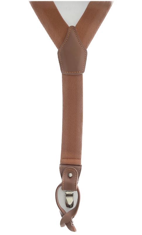 Altro in  Abbigliamento & Accessori: Hosenträger mit 3 Leder, 3 Knöpfe + 3 Clipse hellbraun – Nuovo e nell'imballaggio originale da Gächlingen venduto da Hosentraeger.shop 1