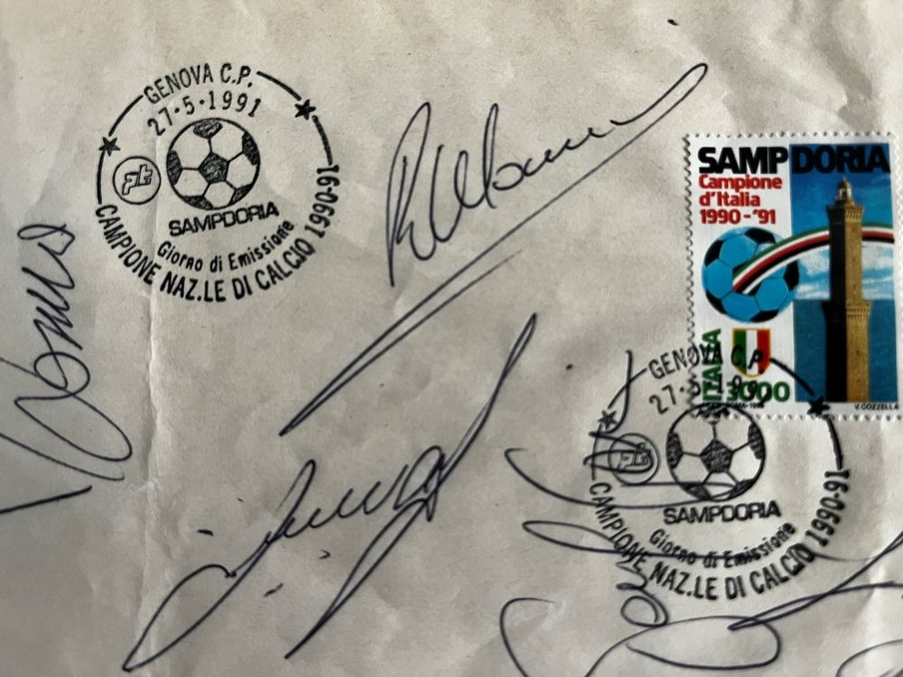 Autographes: Autografi Mancini, Vialli e Sampdoria Scudetto 1990 - 1991 – D'occasion à Zürich par mar_2tjh 3