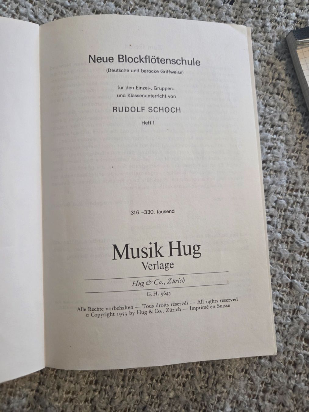 Bücher: Blockflötenschule – Gebraucht aus Köniz von Briefmarken_Frau 2