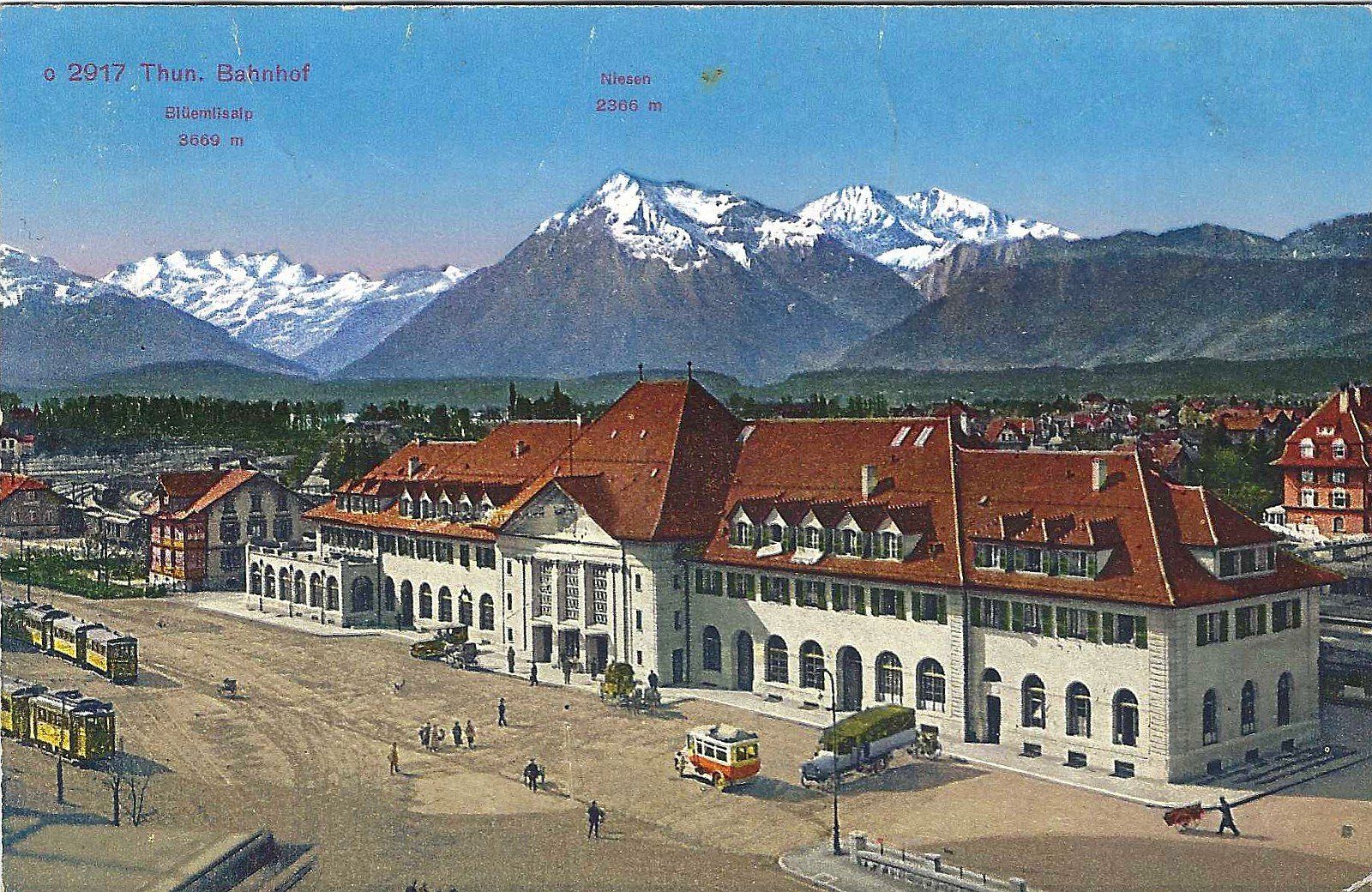 Cartoline postali: THUN Bahnhof, alte AK – Usato da Buchs AG venduto da Baerfisch