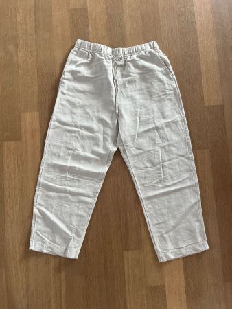 Leinen Hose beige Grösse S