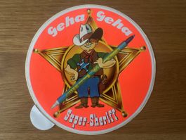 Geha Super-Sheriff – Alter Vintage Aufkleber