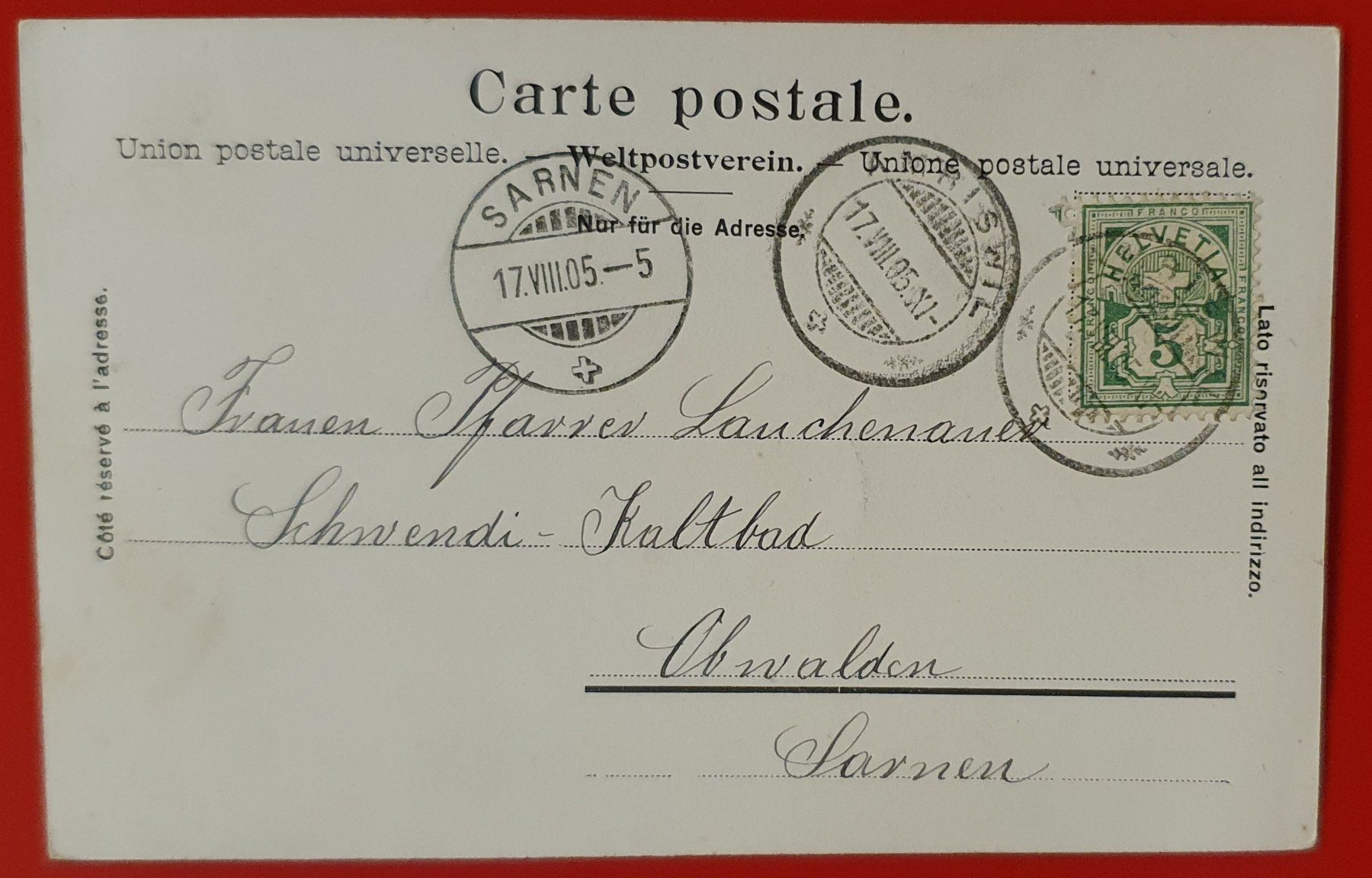 Cartoline postali: Kirche in Amriswil 1905 – Usato da Kreuzlingen venduto da Rschweiz1 1