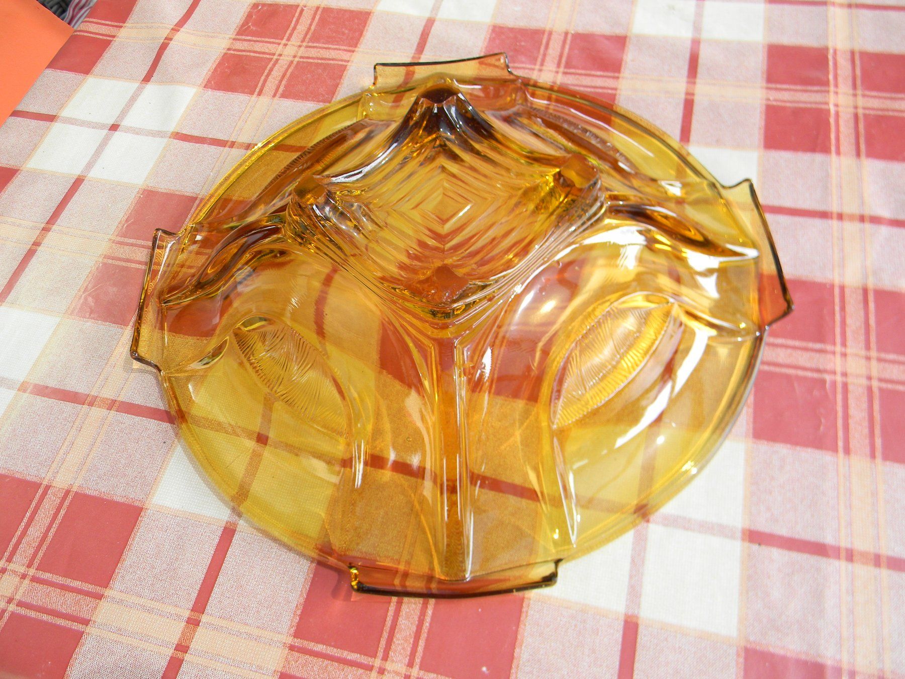 Piatti di portata: grand plat en verre art déco – Usato da Bournens venduto da monique048 1