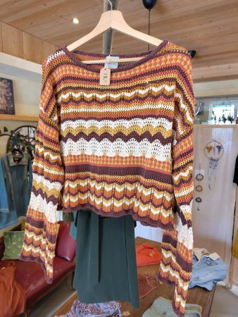 Gestricktes hippie pullover 40 Baumwolle