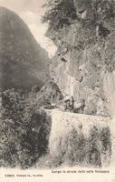 Lungo la strada della val verzasca animata calesse Buggy