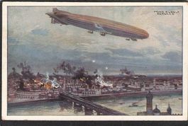 ^Zeppelin Künstlerkarte Hans Rudolf Schulze ,gel.
