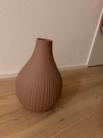 35cm Vase gerippt altrosa modern