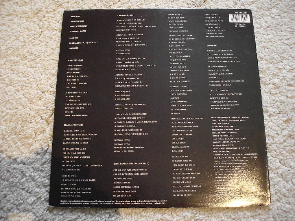Dischi in vinile: STING LP  MINI ALBUM   "NADA COMO EL SOL"  1988 – Usato da Niederweningen venduto da tsnuk333 4