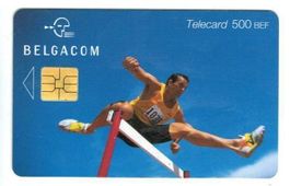 Telefonkarte Belgien Sport Hürdenläufer
