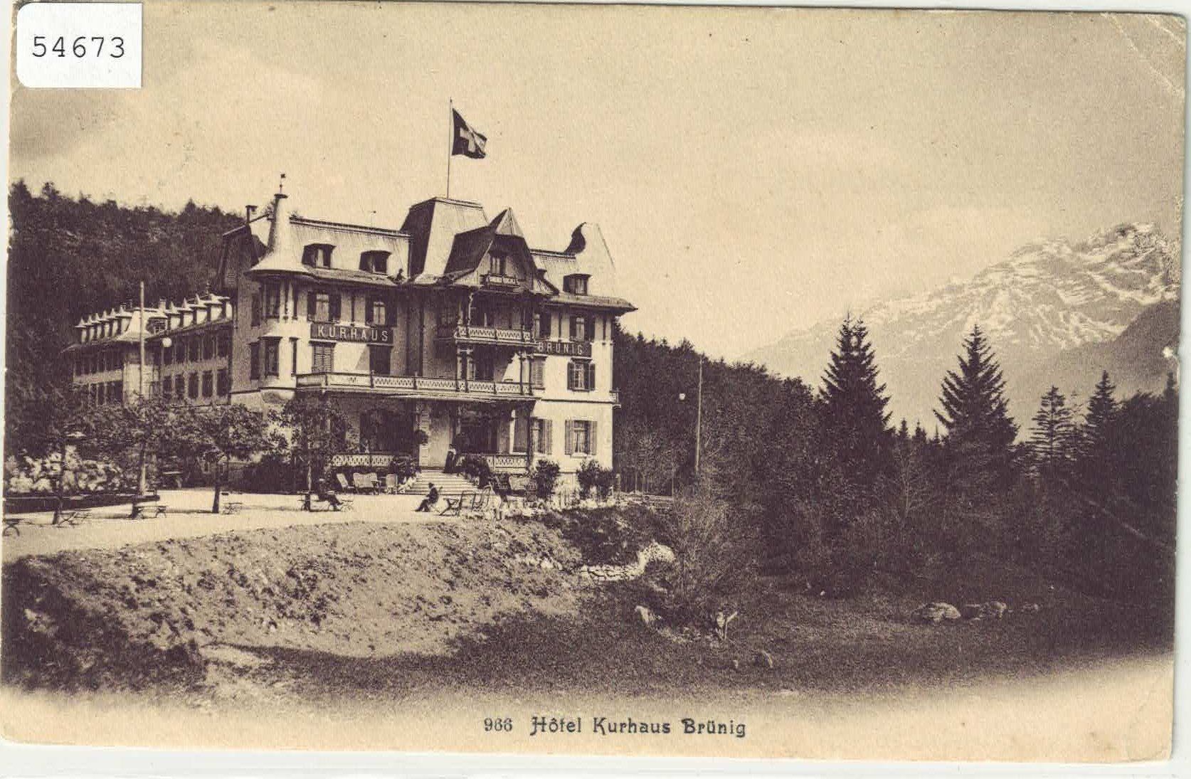 Cartoline postali: Hotel Kurhaus Brünig - animee – Usato da Ettingen venduto da Kartenplanet