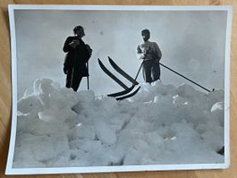 St. Moritz Wintersport /grosses Original-Foto ca.1920er /Ski