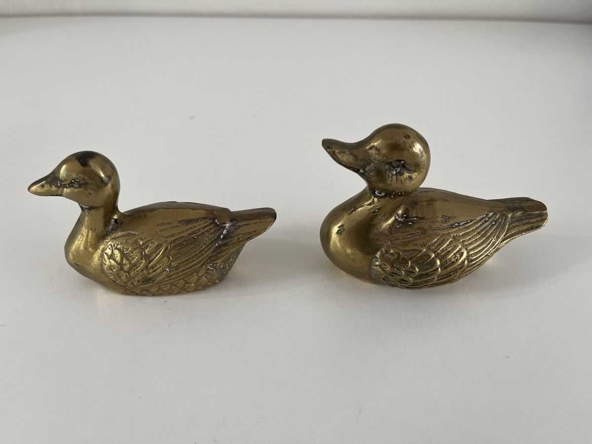Statuette: 2Stk. Enten aus Messing  – Usato da Wetzikon ZH venduto da seli03 1