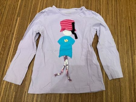 Mädchen Shirt, lila, Grösse 104, Langarm