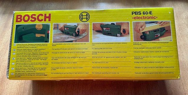 Bosch Tutti gli attrezzi: Bosch levigatrice a nastro 550 W – Nuovo e nell'imballaggio originale da Gorduno venduto da ziovecc 4