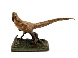 Bronze faisan Alfred Dubucand L: 15 cm