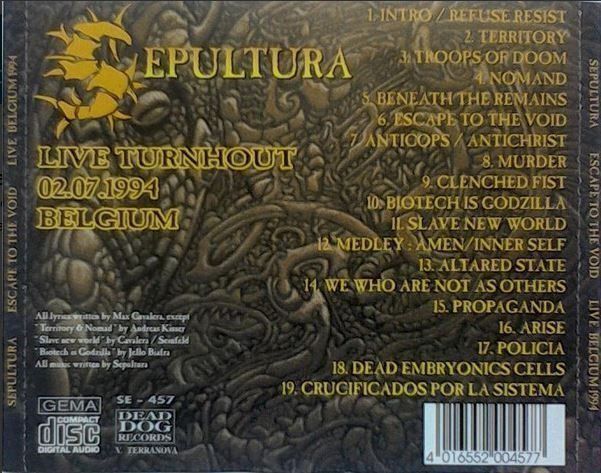 CD: Sepultura - Escape... – Usato da St-Cergue venduto da VeganWarrior 1