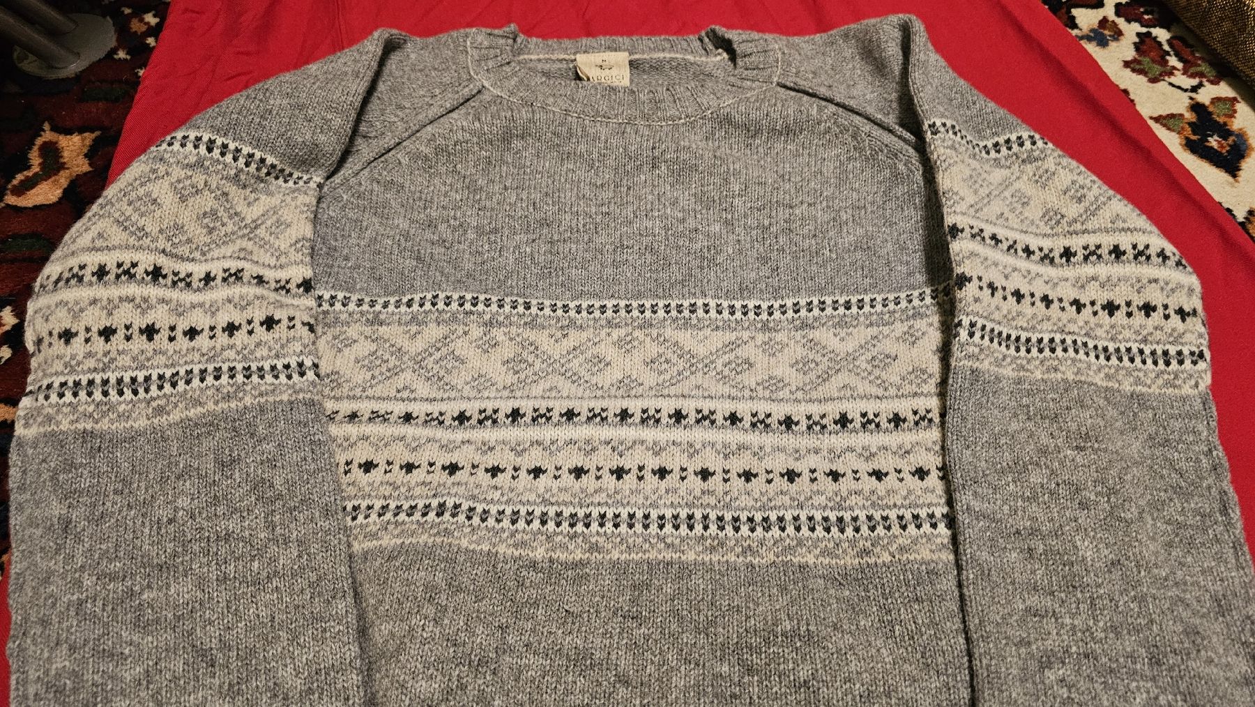 Pulls & Sweat-shirts: Warmer Winter-Pullover Strick, Grau/Weiss, Grösse M – D'occasion à Kriens par fat_6ghn 4