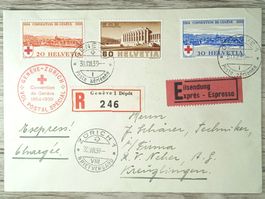 TR104 Enveloppe + Timbre Suisse 1939