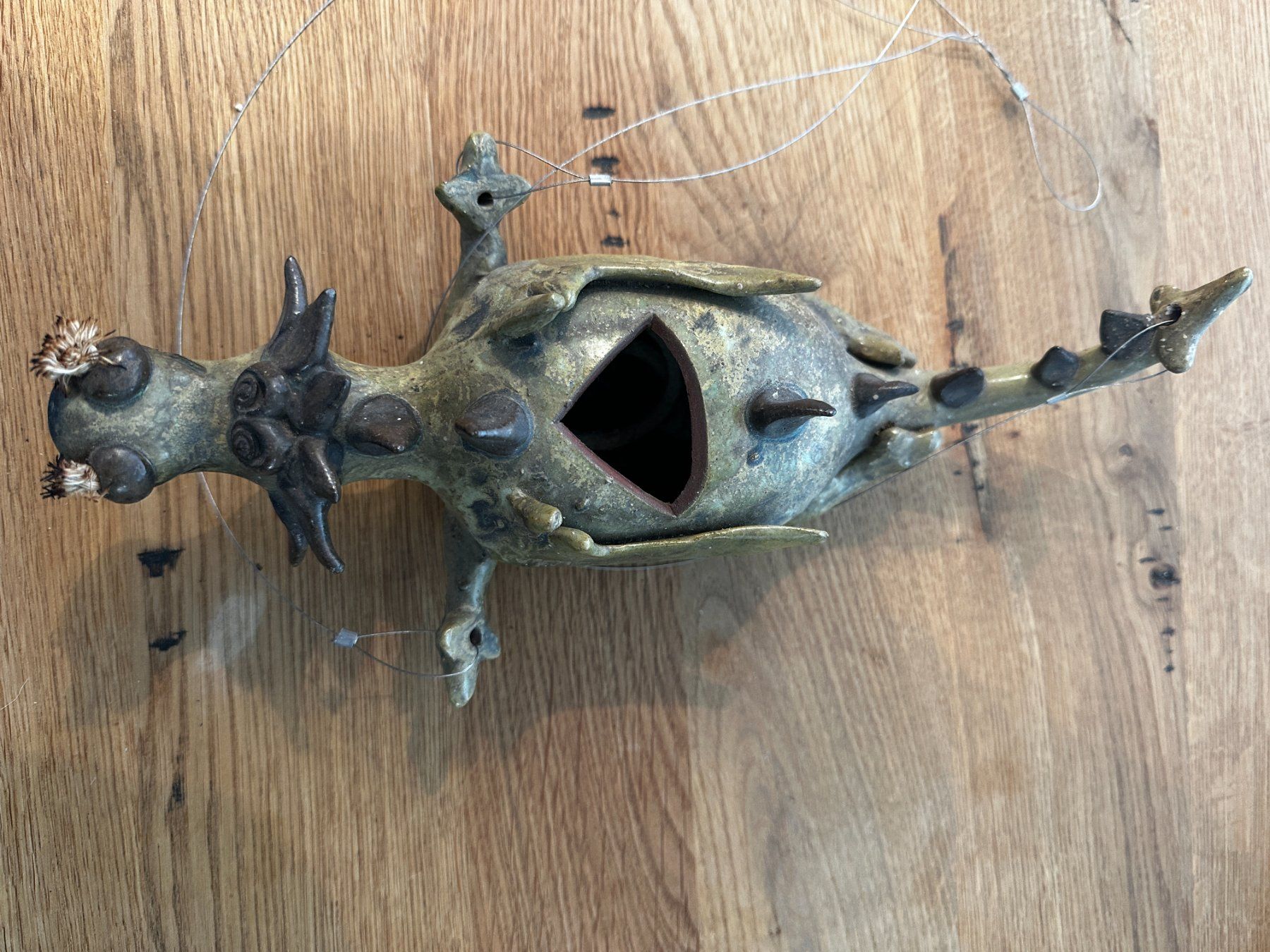 Statuette: Gartenlampe als Drache (oder in Drachenform) – Usato da Stäfa venduto da deebeecee 3