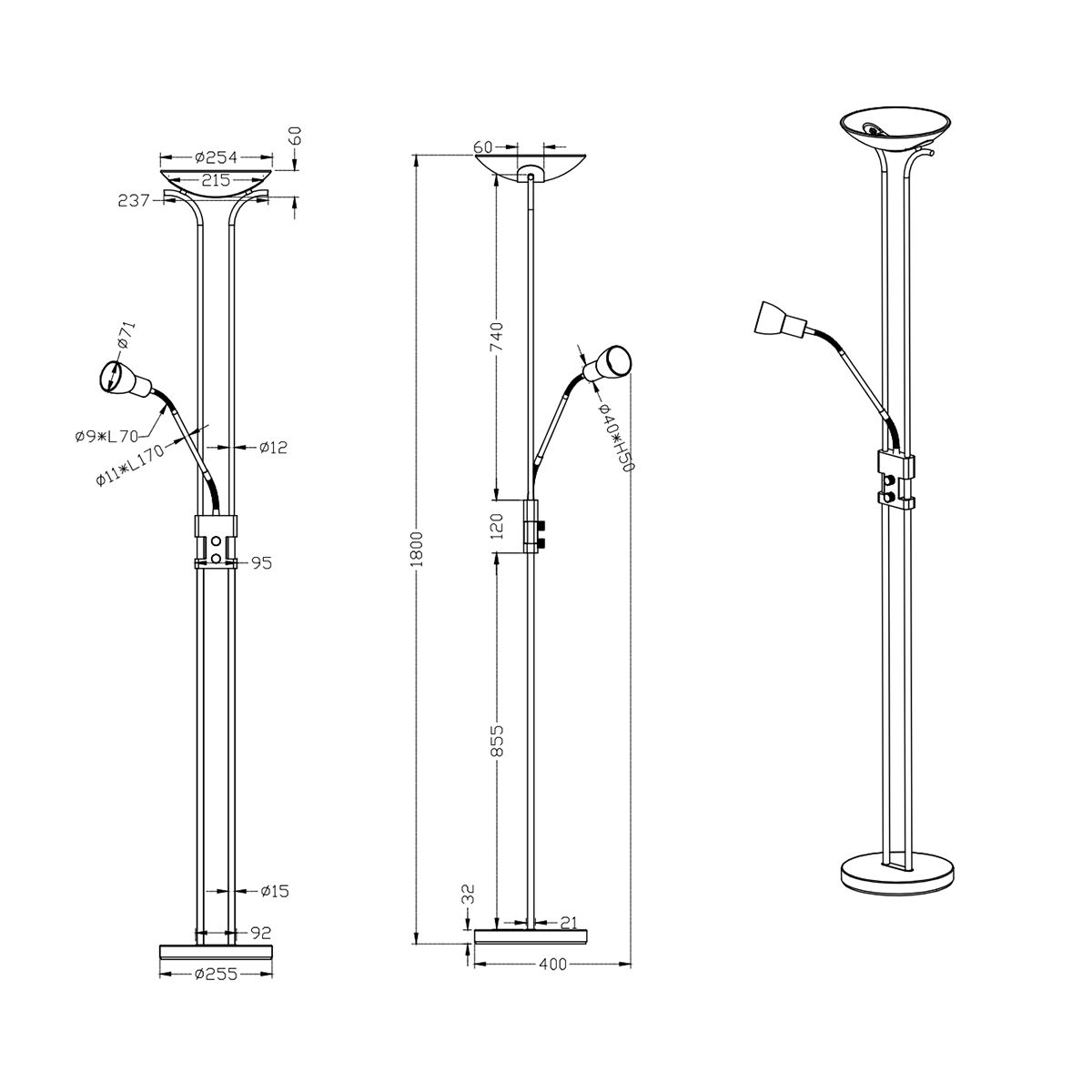 Lampen: LED Fluter, Leselicht, 2250 Lumen, OSRAM – Neu (gemäss Beschreibung) aus Kreuzlingen von Smart-Light 4