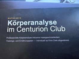 Gutschein für eine Körperanalyse im Centurion Club (Fr. 750)
