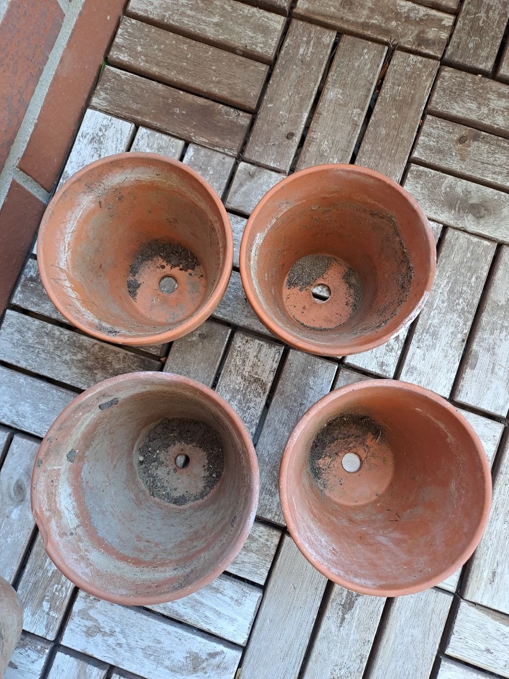 Vasi per fiori: 4x Blumentöpfe Pflanzentöpfe Terracotta Ton – Usato da Basel venduto da suberi_Sach 1