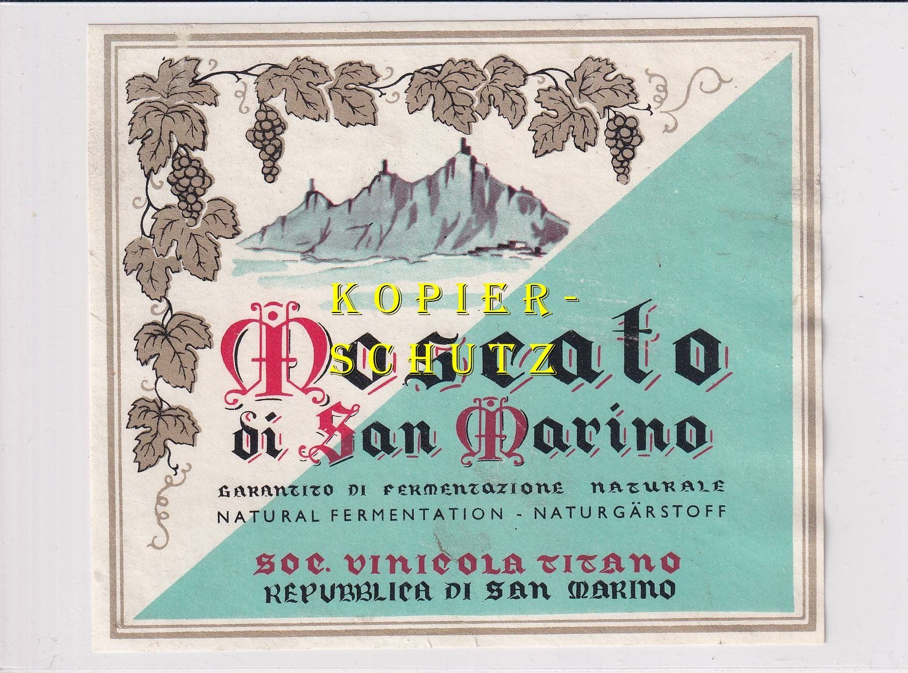 Carta: Etikette - Moscato di San Marino /bd – Usato da Hombrechtikon venduto da Rudolf07