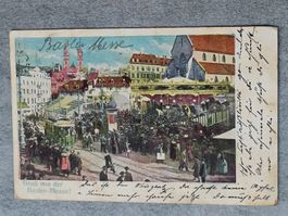 Alte PK / Gruss von der Basler Messer Gelaufen 1904
