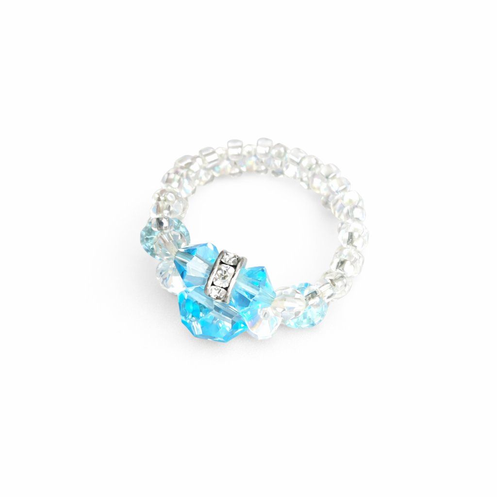 Ringe: Damen Ring Blau Statement Glasperlen – Neu und originalverpackt aus Fully von VaneaSelection 4