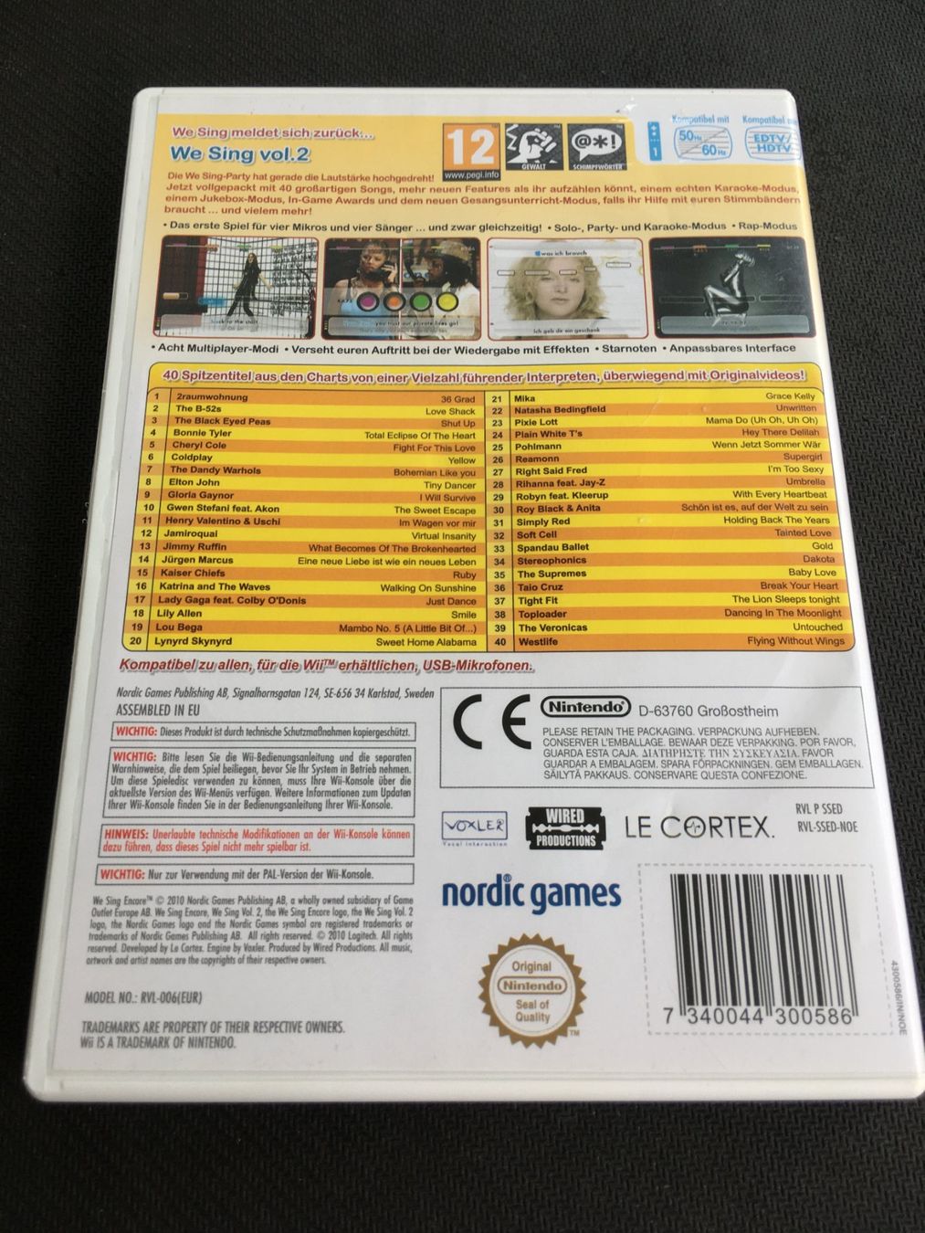 Nintendo Giochi: We Sing Vol.2 - Nintendo Wii – Usato da St.Gallen venduto da sjosjo 1