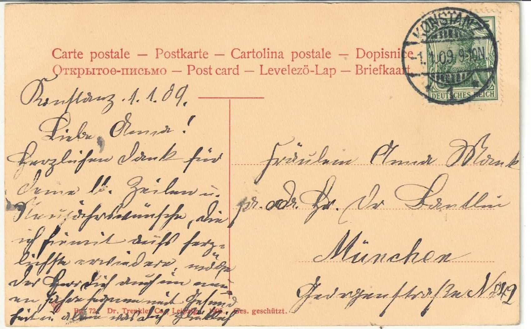 Cartes postales: Konstanz - Mariensäule mit Museum - animee – D'occasion à Ettingen par Kartenplanet 1