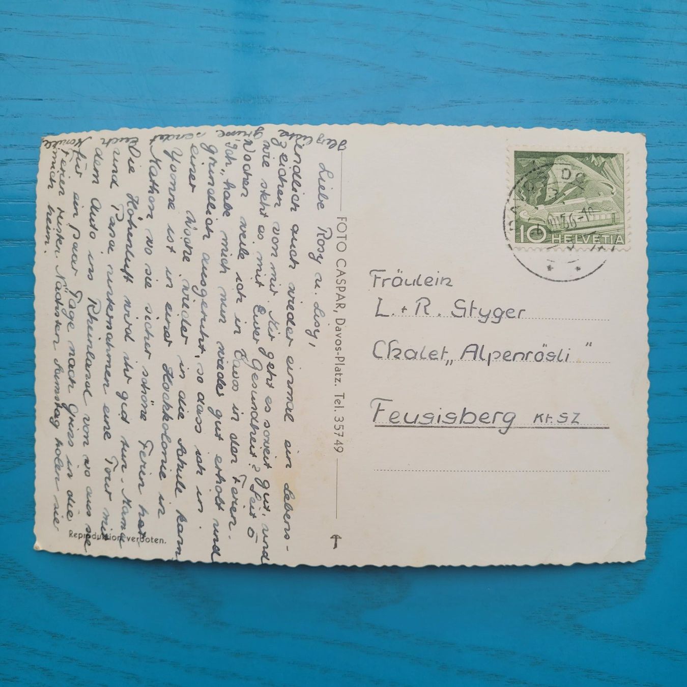Cartoline postali: Kindersanatorium  Albula/ Davos – Usato da SCHÜBELBACH venduto da CoKaHa 1