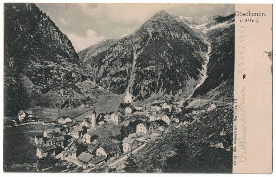Cartoline postali: Göschenen, gelaufen 1920 – Usato da Frauenfeld venduto da POML
