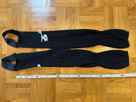 Schwarze gpard Fussball Stutzen Stulpen