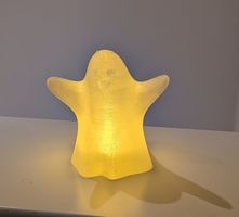 Halloween Geist lächelnd aus 3D-Druck inkl. LED-Teelicht
