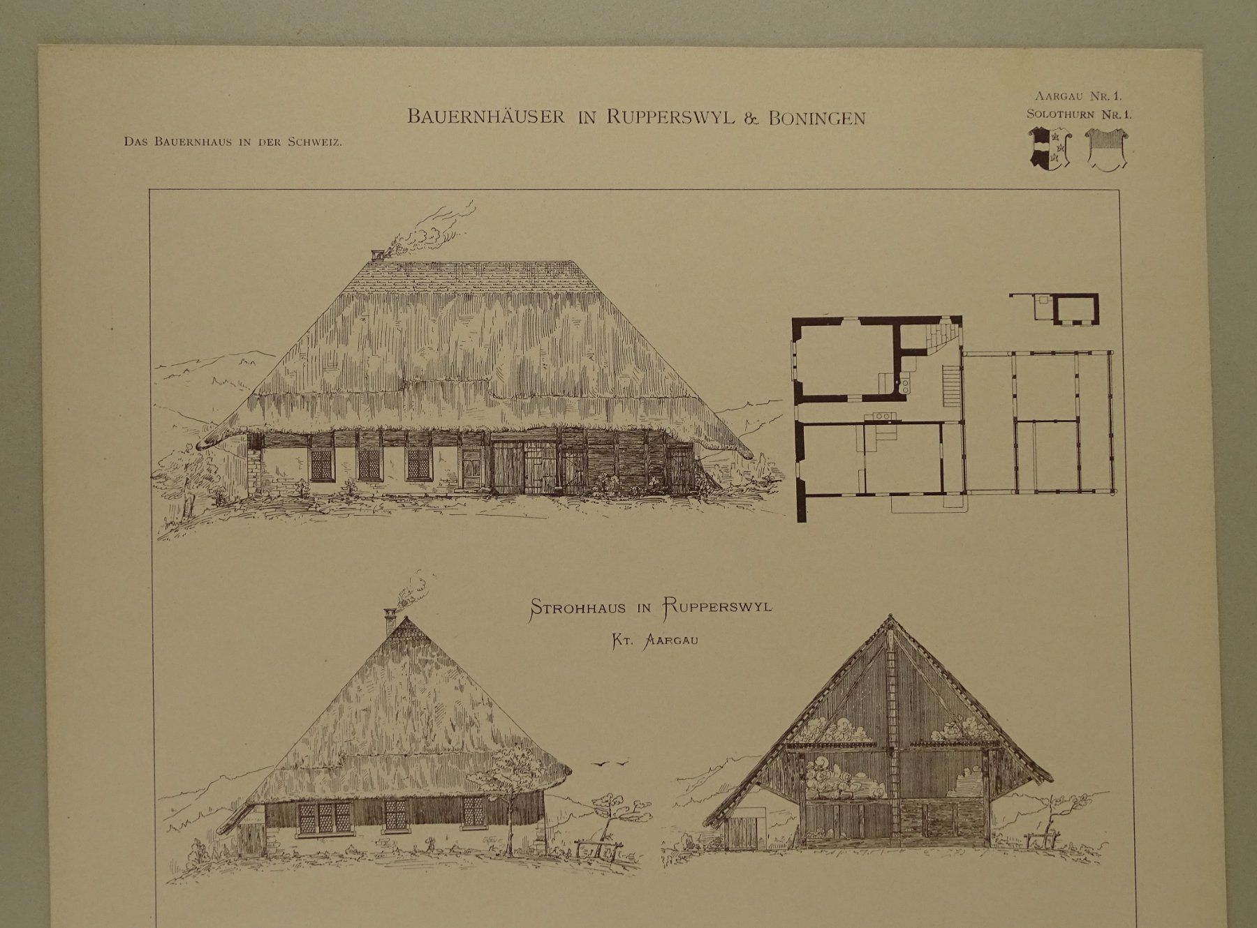 Incisioni: RUPPERSWIL & BONINGEN, AARGAU & SOLOTHURN, DIROGRAPHIE 1910 – Usato da Grüningen venduto da Kartensammler 2