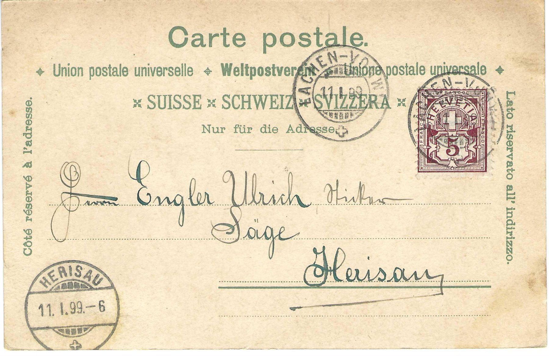 Cartoline postali: Gruss aus St.Gallen, Litho – Usato da Wildhaus venduto da Brunphil 1