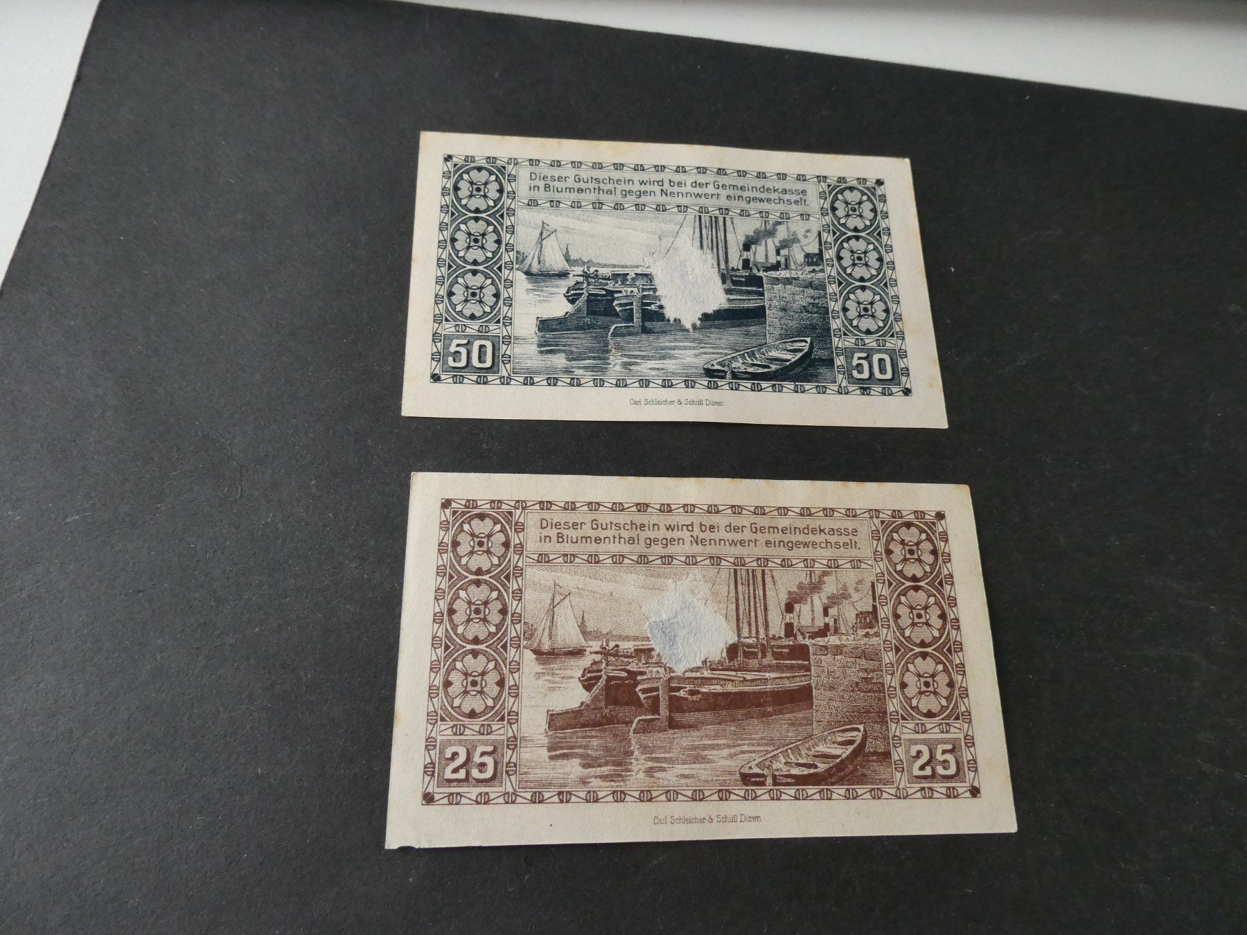 Billets de banque: Dt. Reich, Blumenthal - Notgeldscheine – D'occasion à Hinterforst par Rohusri 1