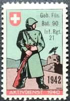 Soldatenmarke 2.WK, Infanterie Rgt 21, Aufd, 8St, Wi Inf 202