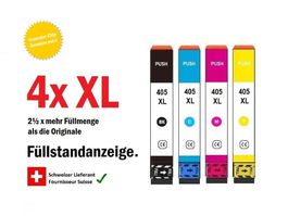 Epson 405 XL / T-405 / E-405 / Komp. Drucker-Patronen (4x)
