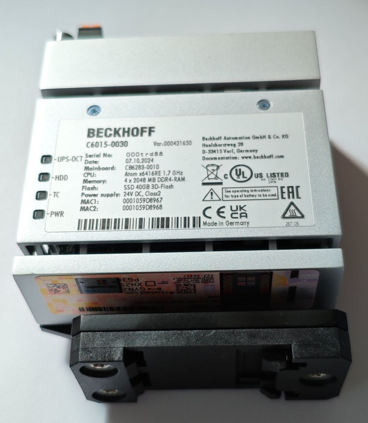 Beckhoff PCs: BECKHOFF INDUSTRIE-PC C6015-0030 – Gebraucht aus Buchrain von Green8000 1