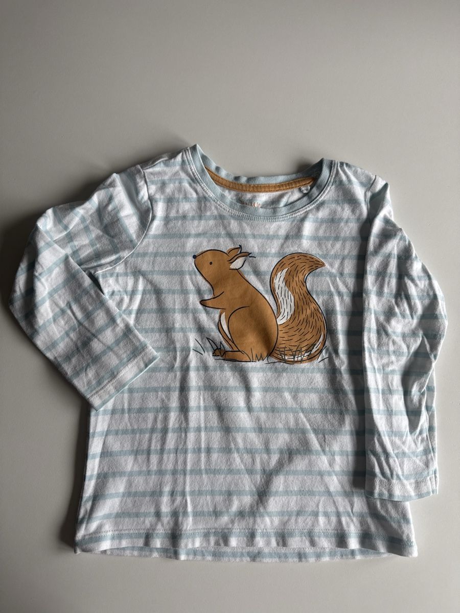 Tchibo Camicie, T-shirt & Polo: Langarmshirt gestreift Eichhörnchen Grösse 98/104 – Usato da Zürich venduto da PetraCarmen