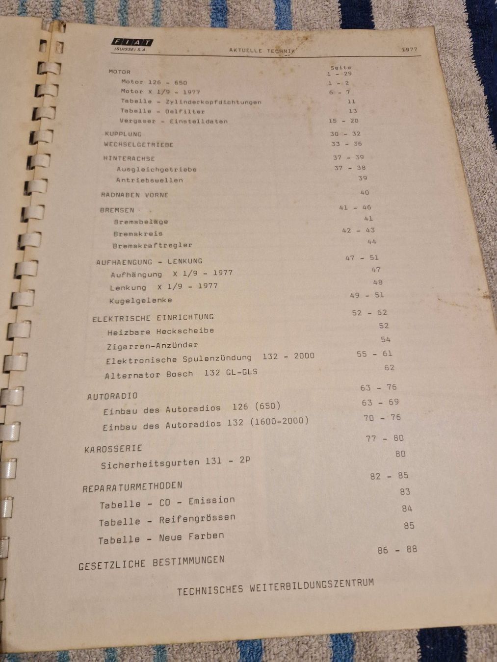 Libri: Fiat Werkstatthandbuch 1977 ( Aktuelle Technik ) – Usato da Enggistein venduto da Lehmannnn 1