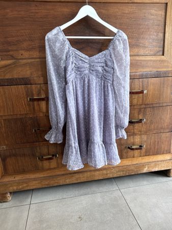 Robe Hollister femme violette taille XS à pois imprimés