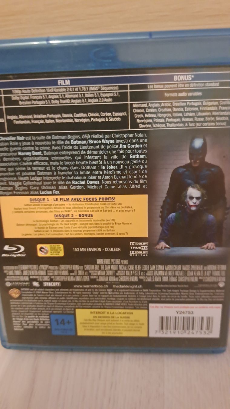 Tutti i DVDs: Blu-ray Batman the dark knight – Usato da Cuarny venduto da Jerks 1